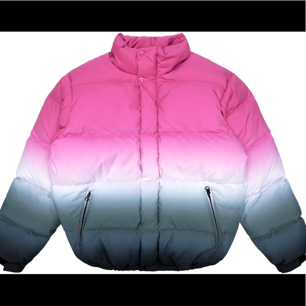 SUPREME AUTHENTIC PINK OMBRÉ PUFFER JACKET